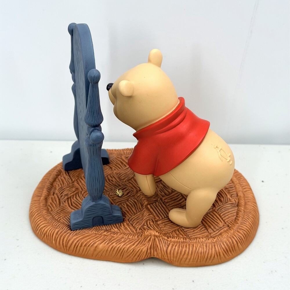 Disney Winnie the Pooh & Friends Winnie Looking in the Mirror Porcelain Figurine - Picture 2 of 8